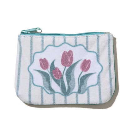 Casselini Pile Tulip Pouch キャセリーニ パイルチューリップポーチ 259-600604【レディース フラワーモチーフ 内ポケット 26SS】
