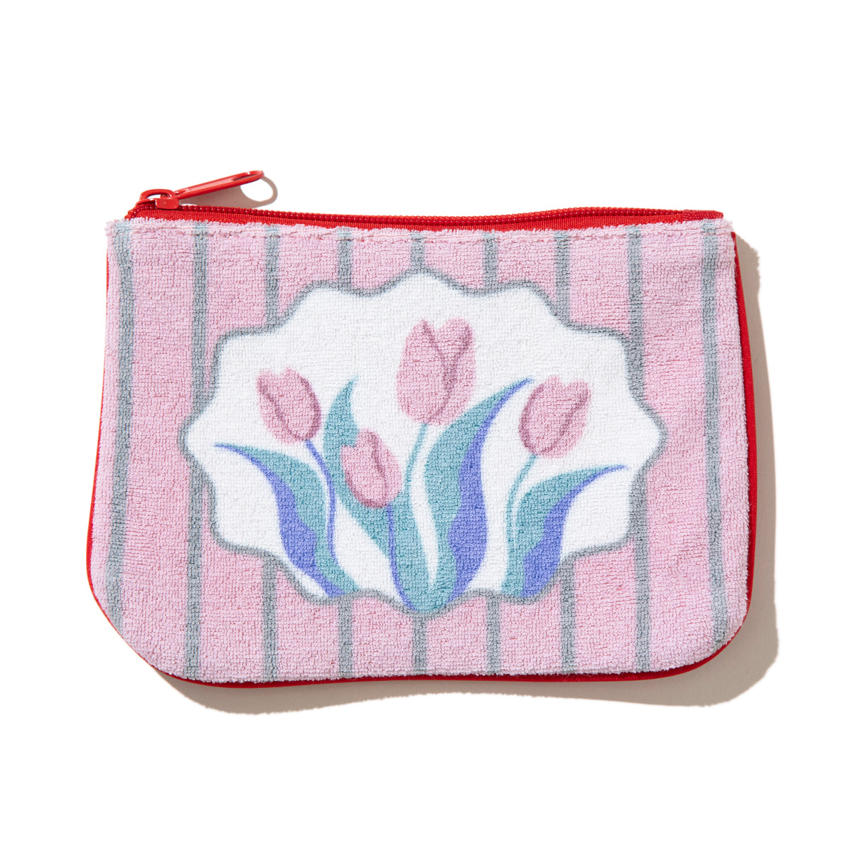 Casselini Pile Tulip Pouch キャセリーニ パイルチューリップポーチ 259-600604【レディース フラワーモチーフ 内ポケット 26SS】