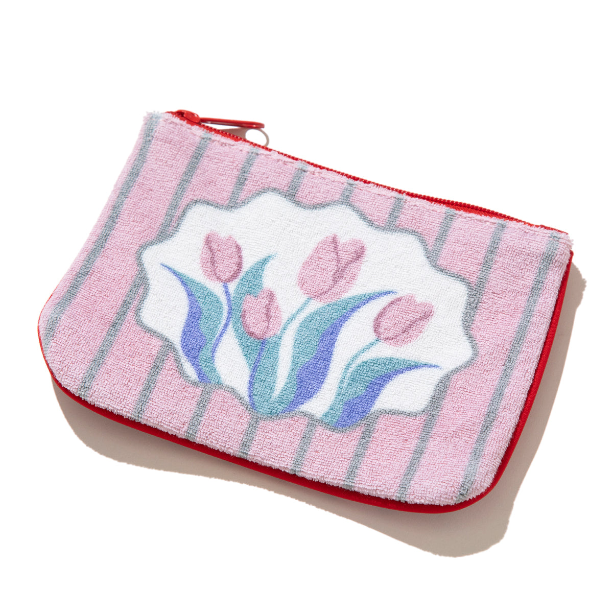 Casselini Pile Tulip Pouch キャセリーニ パイルチューリップポーチ 259-600604【レディース フラワーモチーフ 内ポケット 26SS】