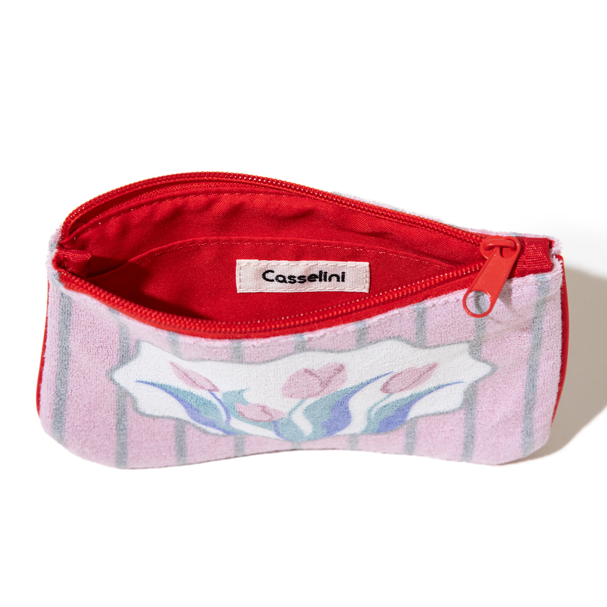Casselini Pile Tulip Pouch キャセリーニ パイルチューリップポーチ 259-600604【レディース フラワーモチーフ 内ポケット 26SS】