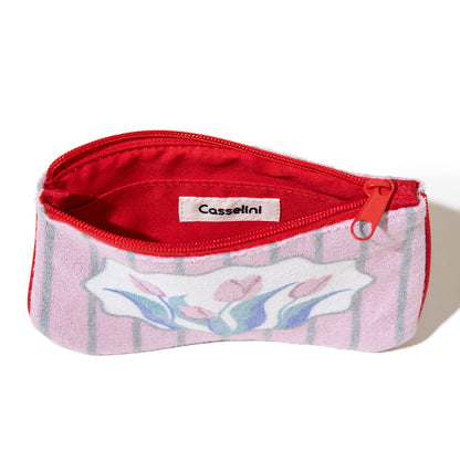 Casselini Pile Tulip Pouch キャセリーニ パイルチューリップポーチ 259-600604【レディース フラワーモチーフ 内ポケット 26SS】