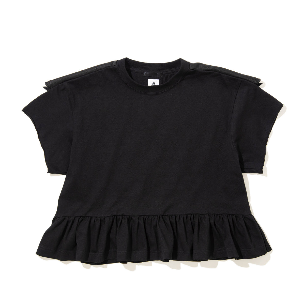 YuumiARIA EMBROIDERY FRILL T-SHIRT ユウミアリア エンブロイダリー フリル Tシャツ 261-AC026【レディース 刺繍Tシャツ バックデザイン 半袖Tシャツ デザインTシャツ 26SS】