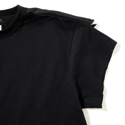 YuumiARIA EMBROIDERY FRILL T-SHIRT ユウミアリア エンブロイダリー フリル Tシャツ 261-AC026【レディース 刺繍Tシャツ バックデザイン 半袖Tシャツ デザインTシャツ 26SS】