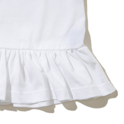 YuumiARIA EMBROIDERY FRILL T-SHIRT ユウミアリア エンブロイダリー フリル Tシャツ 261-AC026【レディース 刺繍Tシャツ バックデザイン 半袖Tシャツ デザインTシャツ 26SS】