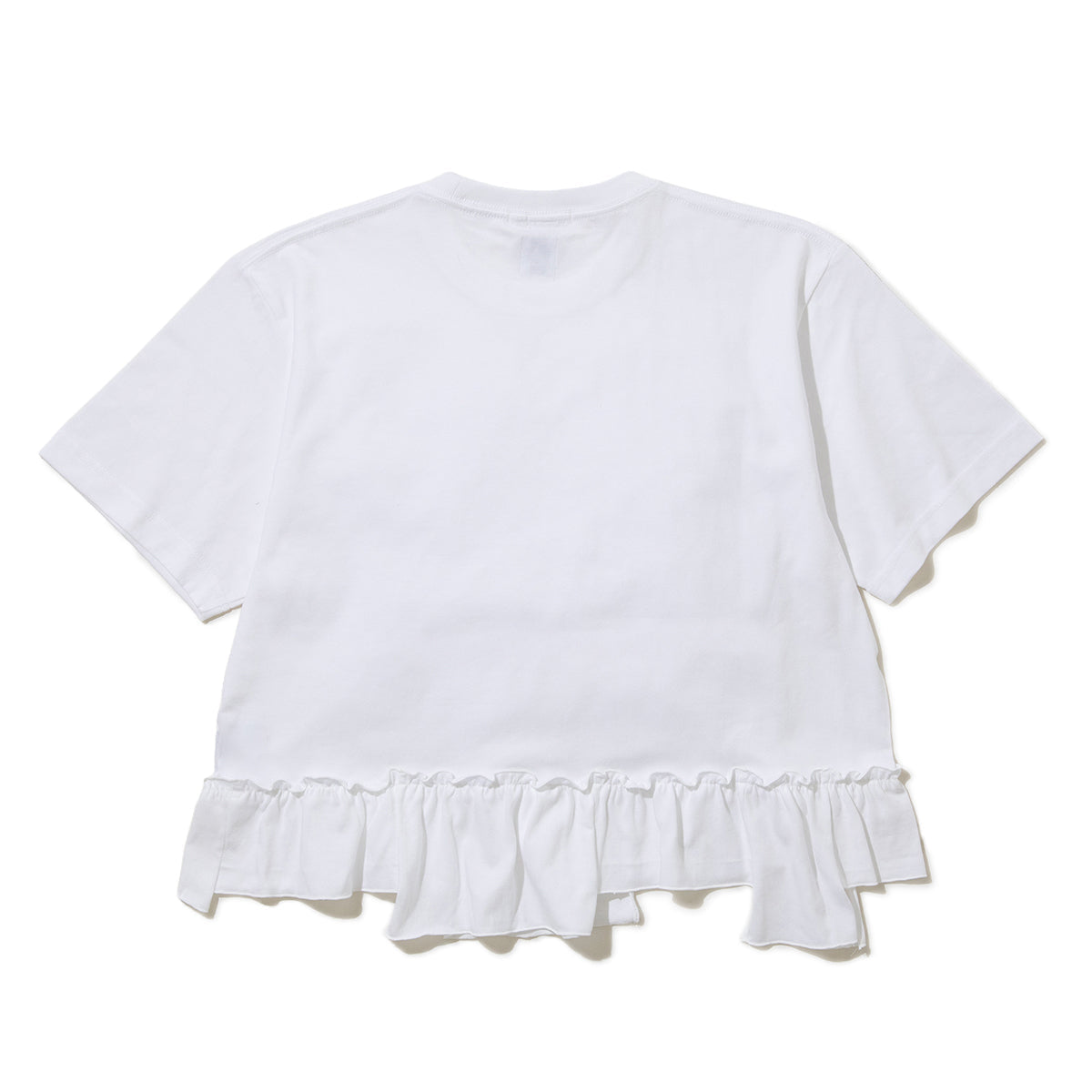 YuumiARIA EMBROIDERY FRILL FLOWERTT-SHIRT ユウミアリア エンブロイダリー フリル フラワー Tシャツ 261-AC025【レディース 刺繍Tシャツ バックデザイン 半袖Tシャツ デザインTシャツ 26SS】