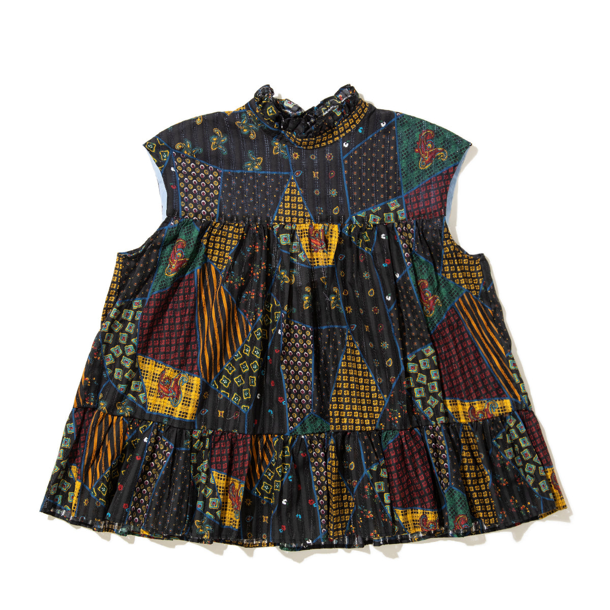 YuumiARIA GATHERED TOPS ユウミアリア ギャザー トップス 261-AS017【レディース ギャザートップス プリントトップス シアートップス デザイントップス 26SS】