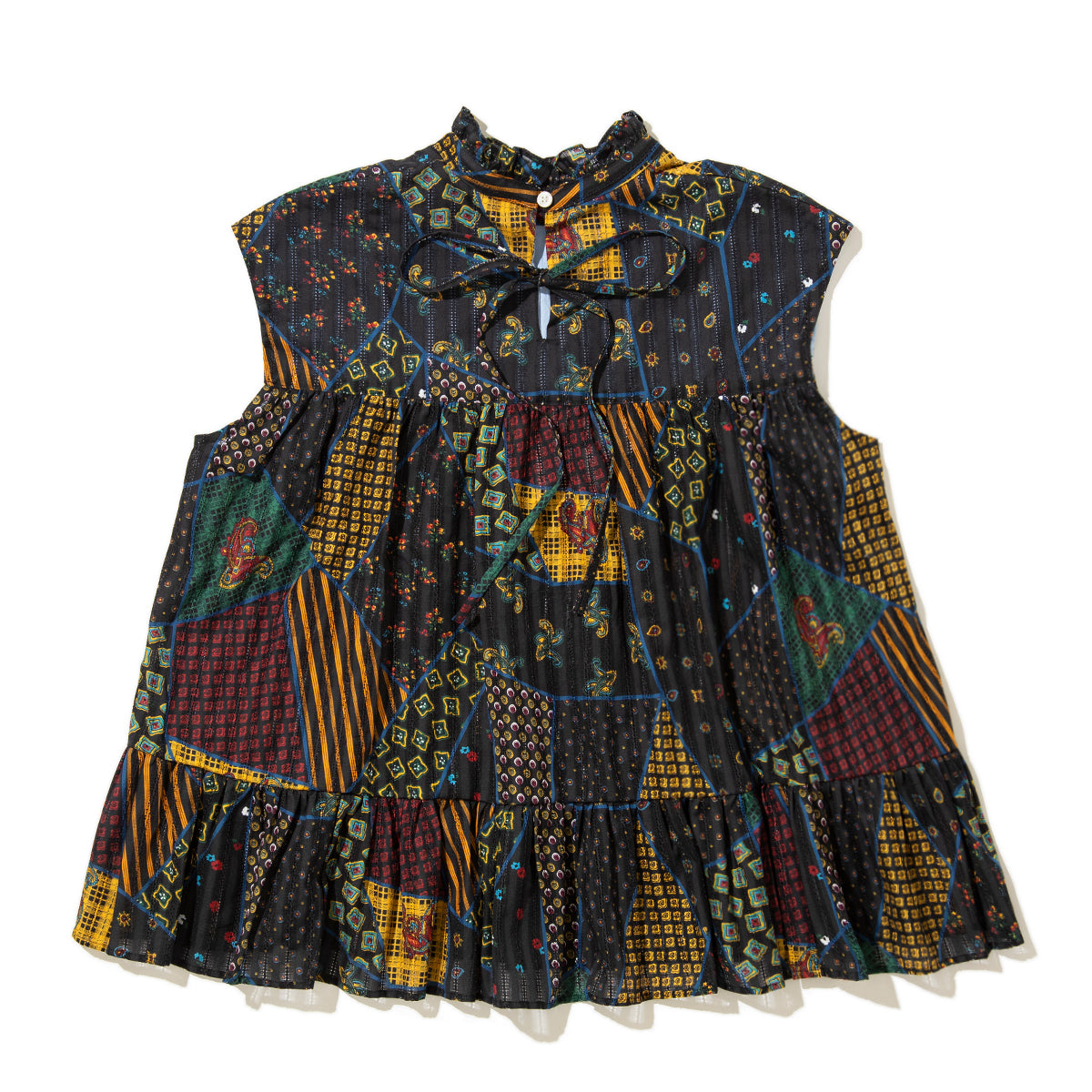 YuumiARIA GATHERED TOPS ユウミアリア ギャザー トップス 261-AS017【レディース ギャザートップス プリントトップス シアートップス デザイントップス 26SS】