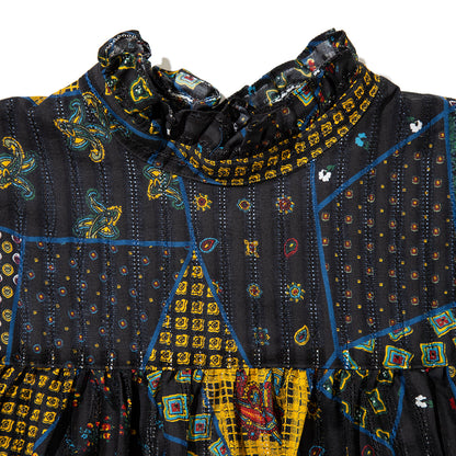 YuumiARIA GATHERED TOPS ユウミアリア ギャザー トップス 261-AS017【レディース ギャザートップス プリントトップス シアートップス デザイントップス 26SS】