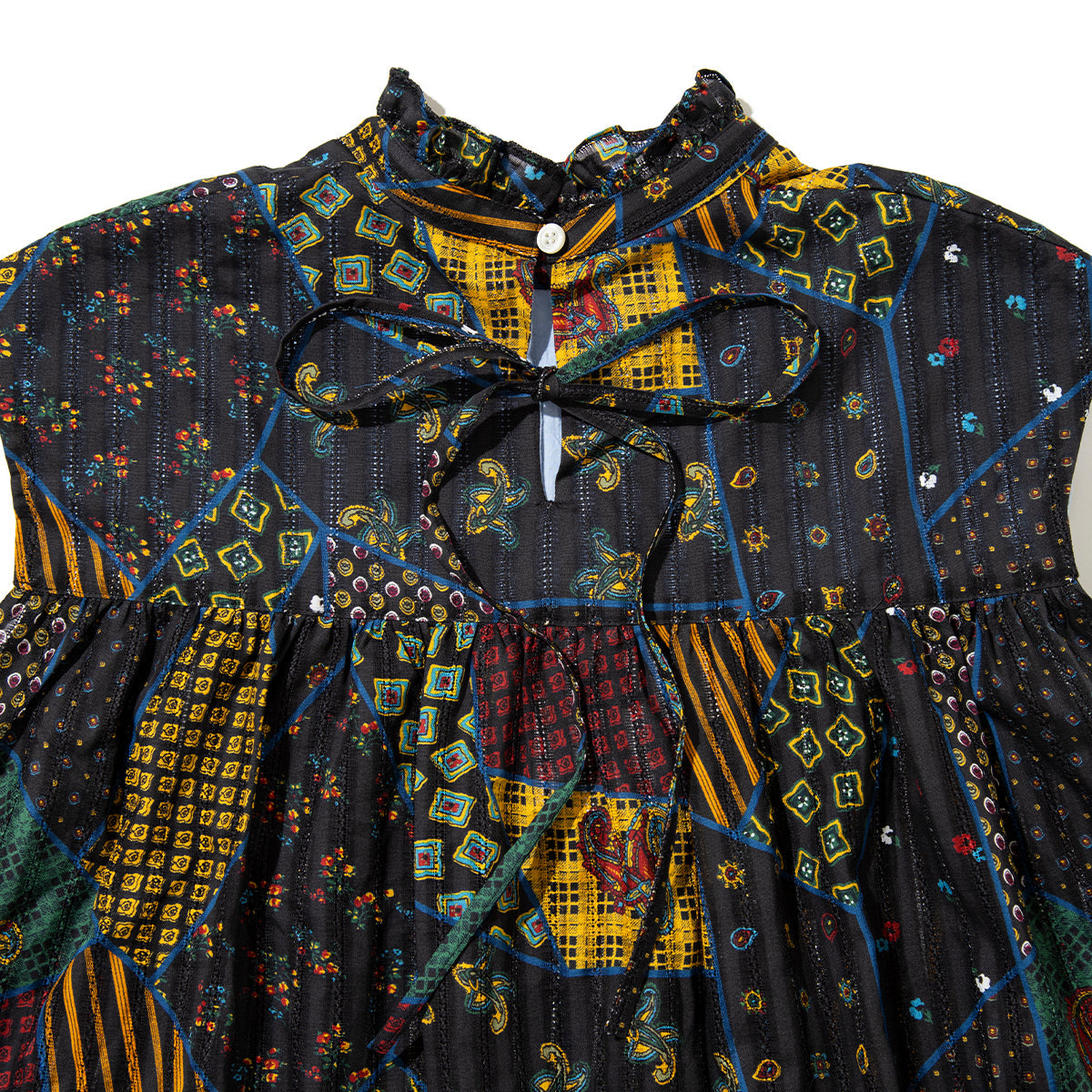 YuumiARIA GATHERED TOPS ユウミアリア ギャザー トップス 261-AS017【レディース ギャザートップス プリントトップス シアートップス デザイントップス 26SS】
