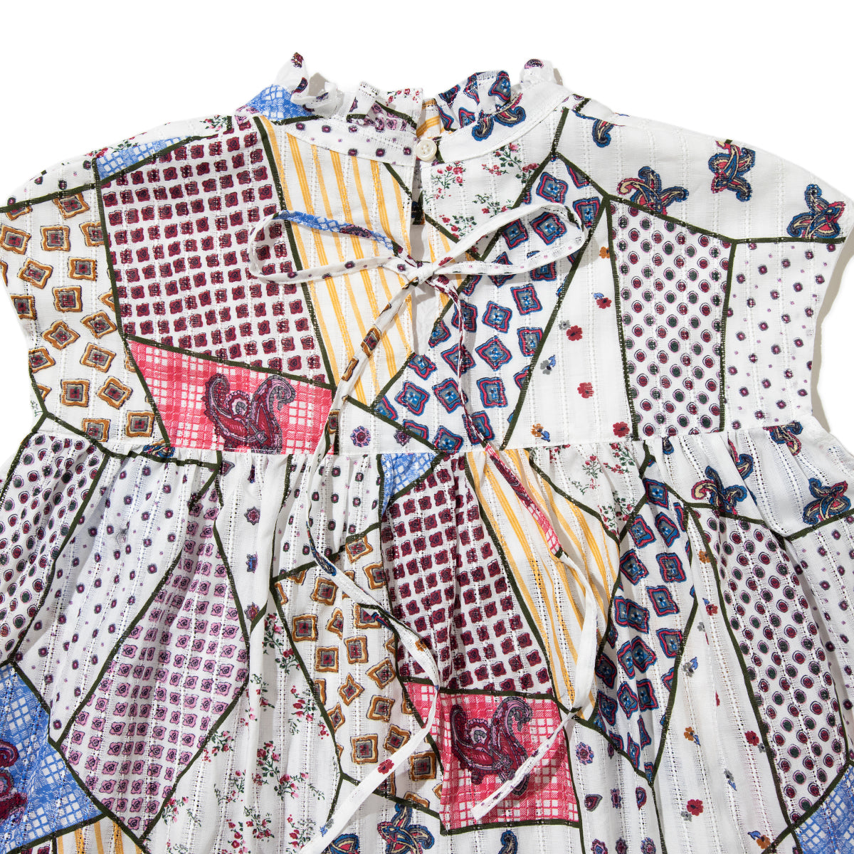 YuumiARIA GATHERED TOPS ユウミアリア ギャザー トップス 261-AS017【レディース ギャザートップス プリントトップス シアートップス デザイントップス 26SS】