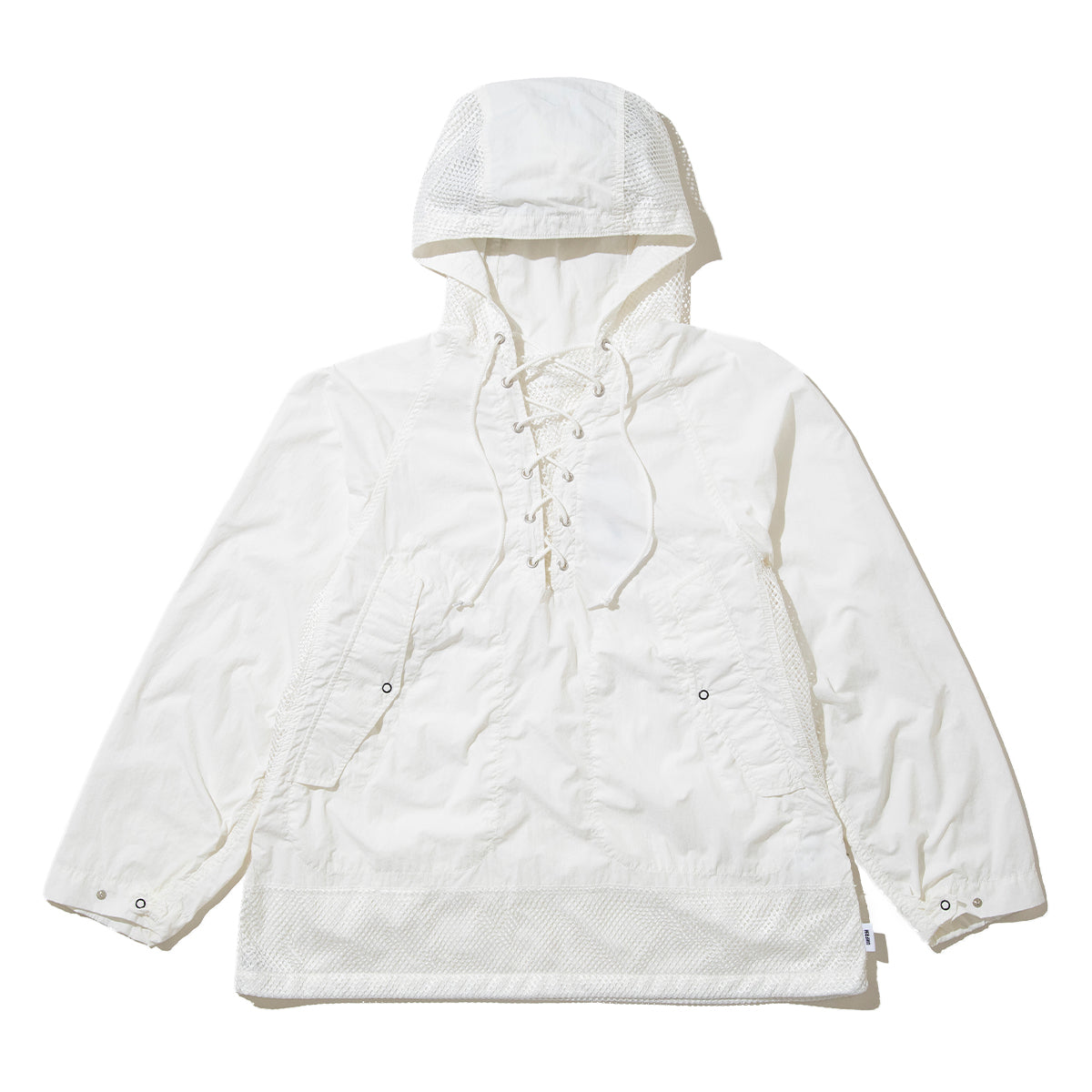 UNFRM OUTDOOR STANDARD NY TYPEWRITER PANEL MESH DECK PARKA ユニフォームアウトドアスタンダード NY タイプライター パネル メッシュ デッキ パーカー SS-4302【メンズ ナイロン素材 通気性 ドローコード 26SS】