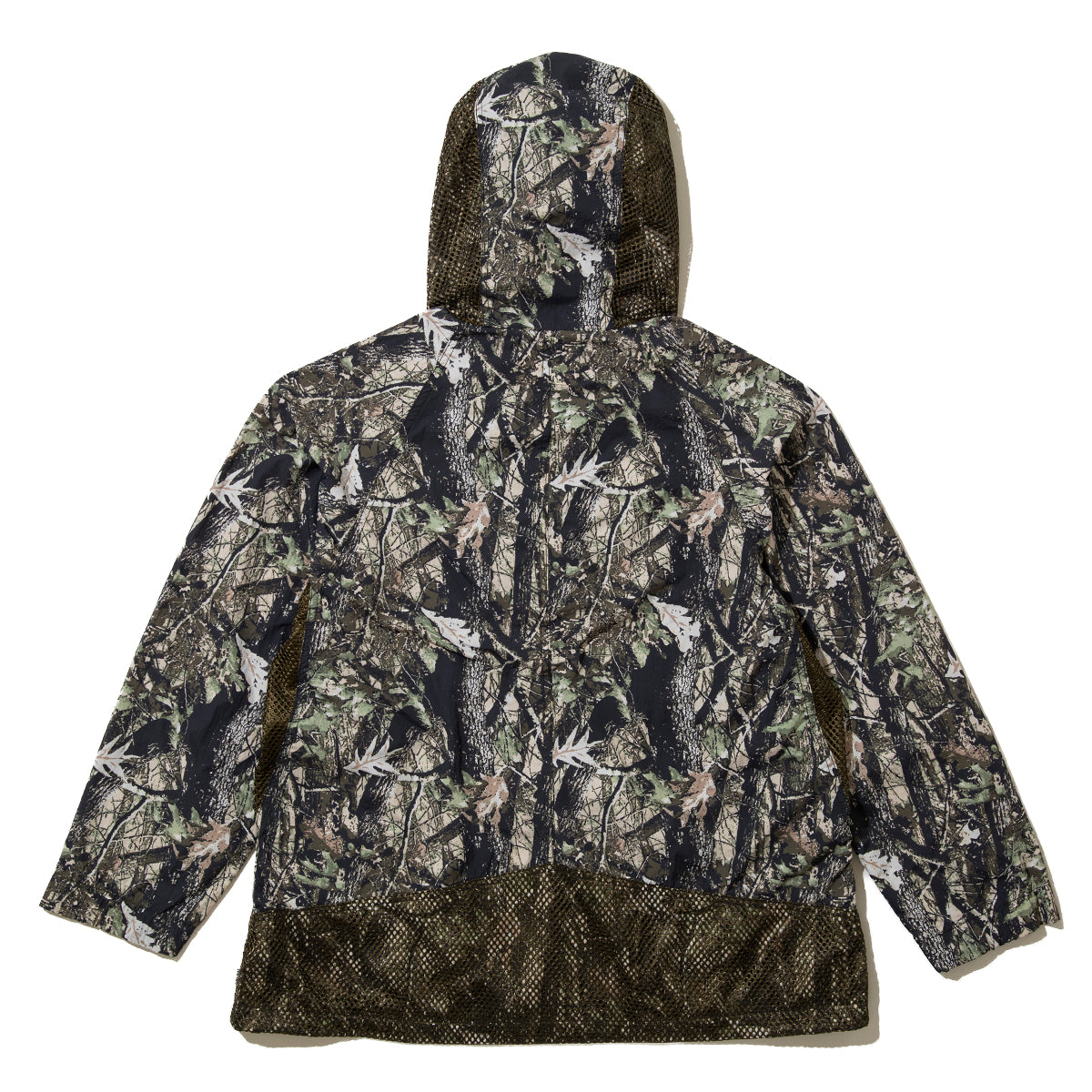 UNFRM OUTDOOR STANDARD NY TYPEWRITER PANEL MESH DECK PARKA ユニフォームアウトドアスタンダード NY タイプライター パネル メッシュ デッキ パーカー SS-4302【メンズ ナイロン素材 通気性 ドローコード 26SS】