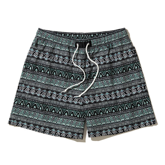 UNFRM OUTDOOR STANDARD 2WAY BAGGY SURF 80s RETRO BORDER SHORTS ユニフォームアウトドアスタンダード ２WAY バギー サーフ 80s レトロ ボーダー ショーツ SS-7619【メンズ 2WAY 収納 ボーダー 26SS】