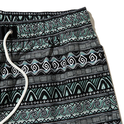 UNFRM OUTDOOR STANDARD 2WAY BAGGY SURF 80s RETRO BORDER SHORTS ユニフォームアウトドアスタンダード ２WAY バギー サーフ 80s レトロ ボーダー ショーツ SS-7619【メンズ 2WAY 収納 ボーダー 26SS】