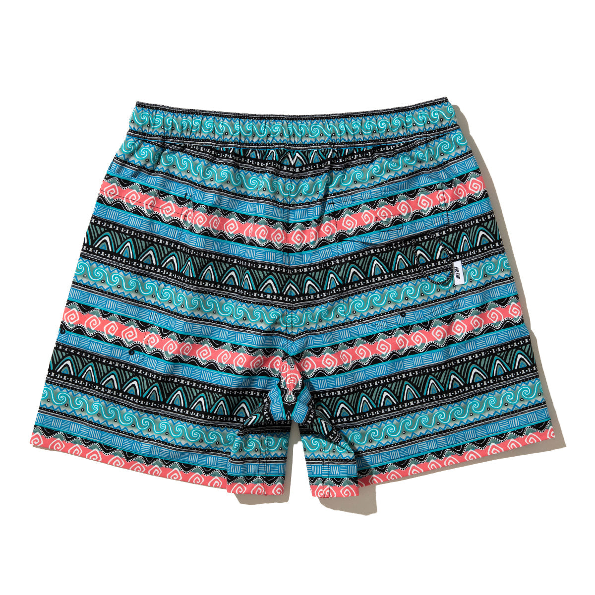 UNFRM OUTDOOR STANDARD 2WAY BAGGY SURF 80s RETRO BORDER SHORTS ユニフォームアウトドアスタンダード ２WAY バギー サーフ 80s レトロ ボーダー ショーツ SS-7619【メンズ 2WAY 収納 ボーダー 26SS】