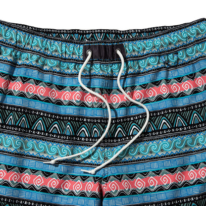 UNFRM OUTDOOR STANDARD 2WAY BAGGY SURF 80s RETRO BORDER SHORTS ユニフォームアウトドアスタンダード ２WAY バギー サーフ 80s レトロ ボーダー ショーツ SS-7619【メンズ 2WAY 収納 ボーダー 26SS】