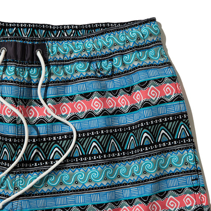 UNFRM OUTDOOR STANDARD 2WAY BAGGY SURF 80s RETRO BORDER SHORTS ユニフォームアウトドアスタンダード ２WAY バギー サーフ 80s レトロ ボーダー ショーツ SS-7619【メンズ 2WAY 収納 ボーダー 26SS】