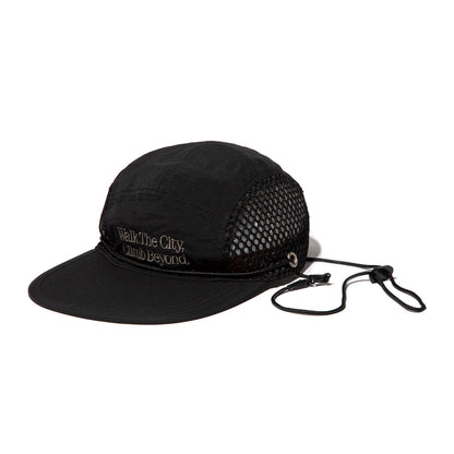 UNFRM OUTDOOR STANDARD 2WAY "WTCB" EMBROIDERY 5P LONG VISOR MESH CAP ユニフォームアウトドアスタンダード 2ウェイ “ダブリューティーシービー” エンブロイダリー 5パネル ロングバイザー メッシュキャップ SS-7620【メンズ メッシュ 26SS】