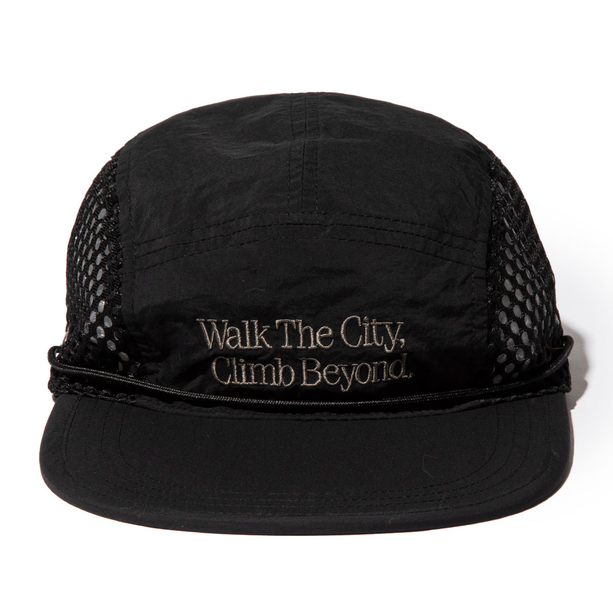 UNFRM OUTDOOR STANDARD 2WAY "WTCB" EMBROIDERY 5P LONG VISOR MESH CAP ユニフォームアウトドアスタンダード 2ウェイ “ダブリューティーシービー” エンブロイダリー 5パネル ロングバイザー メッシュキャップ SS-7620【メンズ メッシュ 26SS】