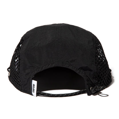 UNFRM OUTDOOR STANDARD 2WAY "WTCB" EMBROIDERY 5P LONG VISOR MESH CAP ユニフォームアウトドアスタンダード 2ウェイ “ダブリューティーシービー” エンブロイダリー 5パネル ロングバイザー メッシュキャップ SS-7620【メンズ メッシュ 26SS】