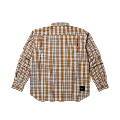 FLATLUX Grand Blue Shirt フラットラックス グランド ブルー シャツ FX25-111【メンズ コットン素材 チェック柄 長袖 26SS】