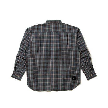 FLATLUX Grand Blue Shirt フラットラックス グランド ブルー シャツ FX25-111【メンズ コットン素材 チェック柄 長袖 26SS】