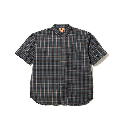 FLATLUX Grand Blue Shirt フラットラックス グランド ブルー シャツ FX25-111【メンズ コットン素材 チェック柄 長袖 26SS】