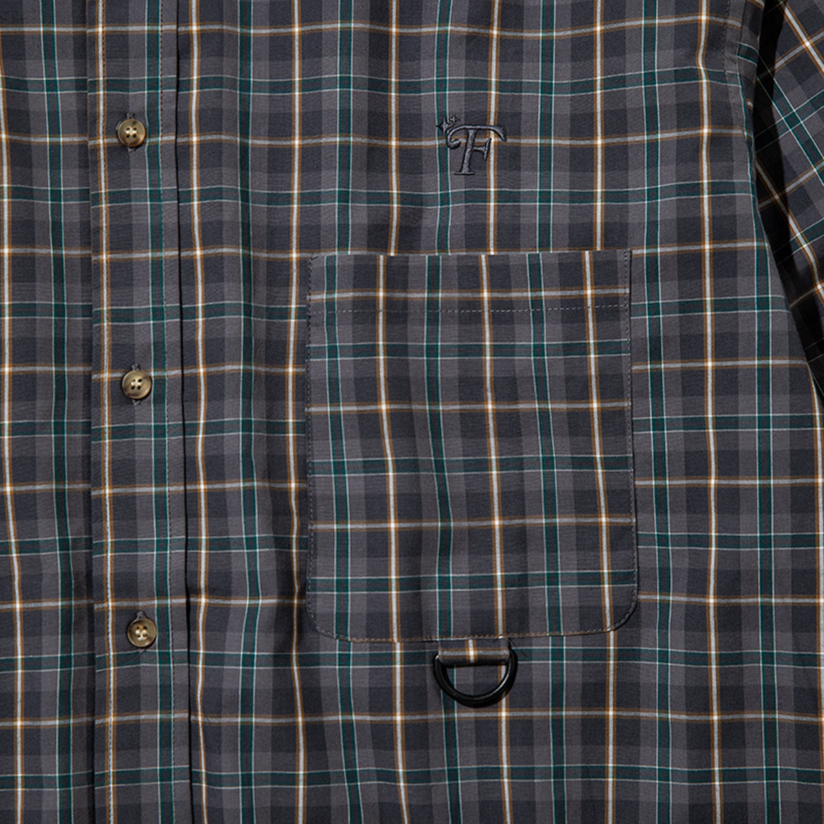 FLATLUX Grand Blue Shirt フラットラックス グランド ブルー シャツ FX25-111【メンズ コットン素材 チェック柄 長袖 26SS】