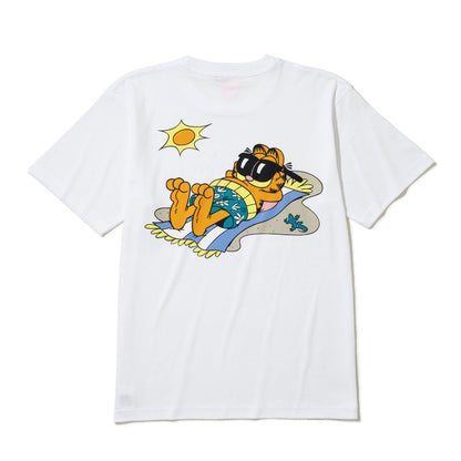 FLATLUX Garfield X Flatlux - Vacation Tee フラットラックス ガーフィールド × フラットラックス - バケーション Tシャツ FX26-202【メンズ 古着Tシャツ キャラクターTシャツ アメカジ ストリートファッション 26SS】