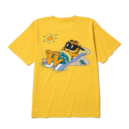 FLATLUX Garfield X Flatlux - Vacation Tee フラットラックス ガーフィールド × フラットラックス - バケーション Tシャツ FX26-202【メンズ 古着Tシャツ キャラクターTシャツ アメカジ ストリートファッション 26SS】