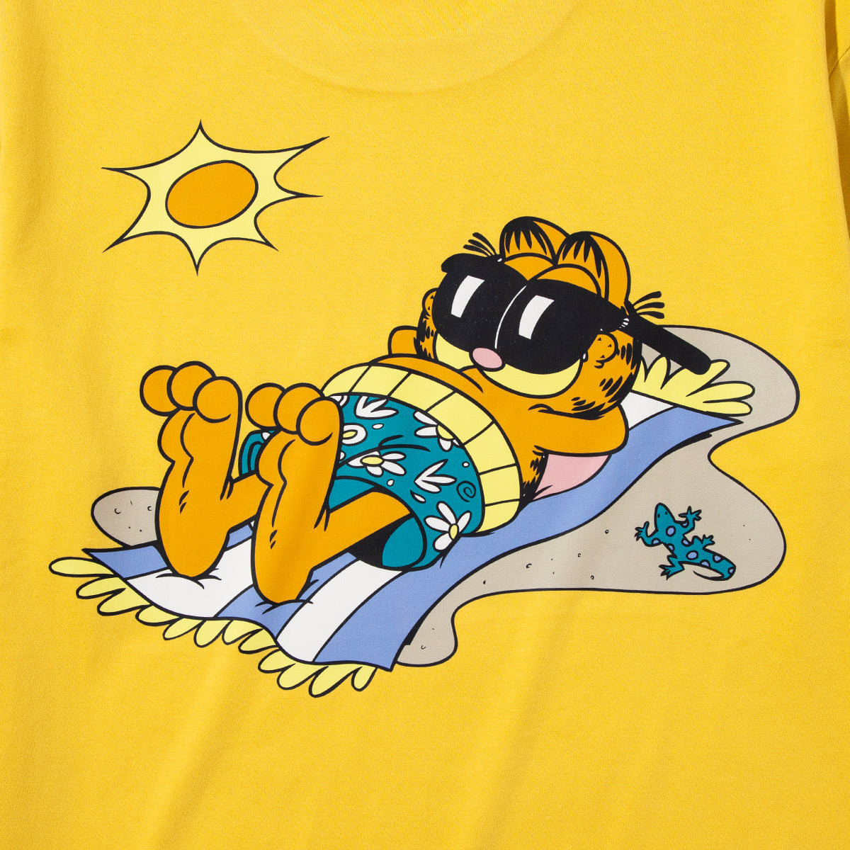 FLATLUX Garfield X Flatlux - Vacation Tee フラットラックス ガーフィールド × フラットラックス - バケーション Tシャツ FX26-202【メンズ 古着Tシャツ キャラクターTシャツ アメカジ ストリートファッション 26SS】