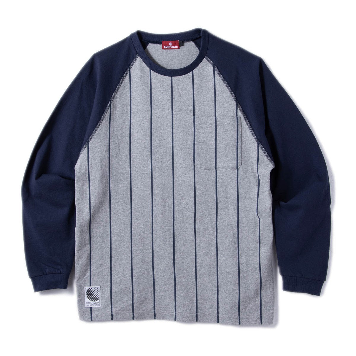 Hellrazor BORN H POCKET RAGLAN LS SHIRT ヘルレイザー ボーン H ポケット ラグラン エルエス シャツ 01126SS0302【メンズ 長袖 ラグラン コットン素材 26SS】