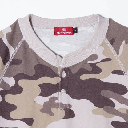 Hellrazor HENRY RAGLAN LS SHIRT ヘルレイザー ヘンリー ラグラン LS シャツ 01126SS0303【メンズ 長袖 ラグラン コットン素材 26SS】