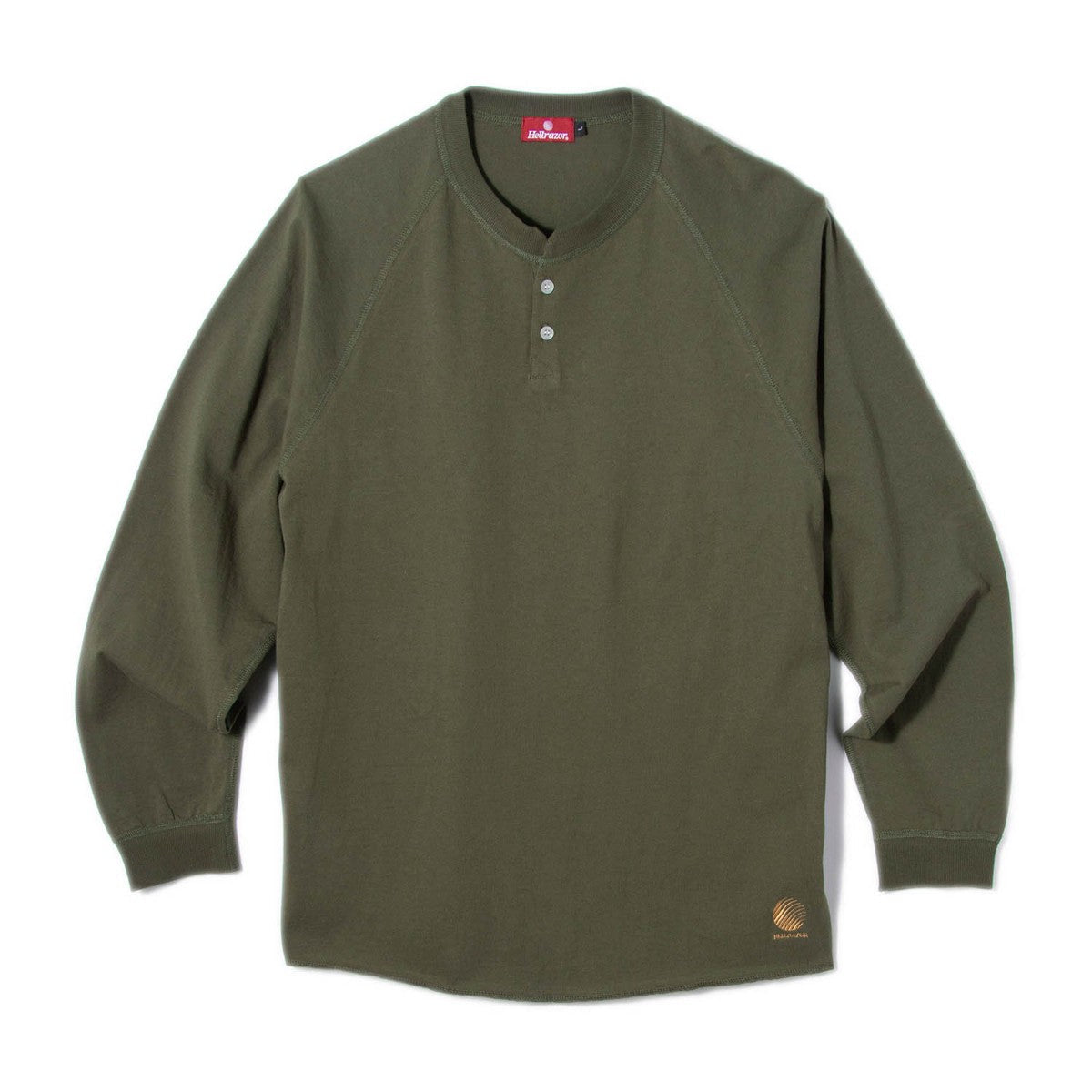 Hellrazor HENRY RAGLAN LS SHIRT ヘルレイザー ヘンリー ラグラン LS シャツ 01126SS0303【メンズ 長袖 ラグラン コットン素材 26SS】