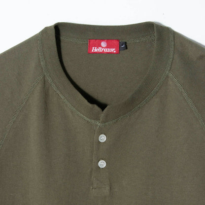 Hellrazor HENRY RAGLAN LS SHIRT ヘルレイザー ヘンリー ラグラン LS シャツ 01126SS0303【メンズ 長袖 ラグラン コットン素材 26SS】