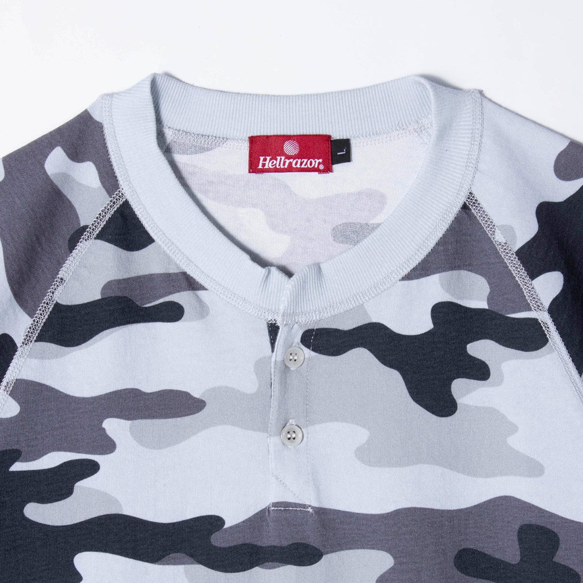 Hellrazor HENRY RAGLAN LS SHIRT ヘルレイザー ヘンリー ラグラン LS シャツ 01126SS0303【メンズ 長袖 ラグラン コットン素材 26SS】