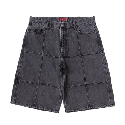 Hellrazor BLOCK DENIM SHORTS "YANKEE" ヘルレイザー ブロック デニム ショーツ “ヤンキー” 01126SS5401【メンズ デニムショーツ ハーフパンツ ストリートファッション カジュアルコーデ 26SS】