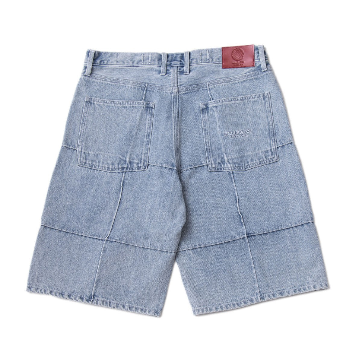 Hellrazor BLOCK DENIM SHORTS "YANKEE" ヘルレイザー ブロック デニム ショーツ “ヤンキー” 01126SS5401【メンズ デニムショーツ ハーフパンツ ストリートファッション カジュアルコーデ 26SS】