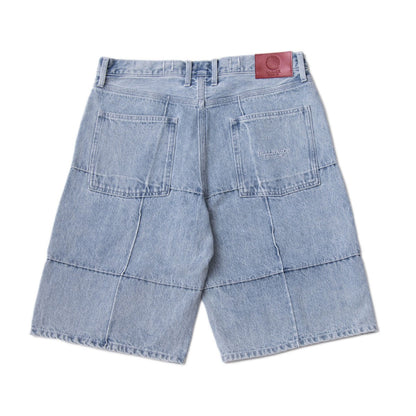 Hellrazor BLOCK DENIM SHORTS "YANKEE" ヘルレイザー ブロック デニム ショーツ “ヤンキー” 01126SS5401【メンズ デニムショーツ ハーフパンツ ストリートファッション カジュアルコーデ 26SS】