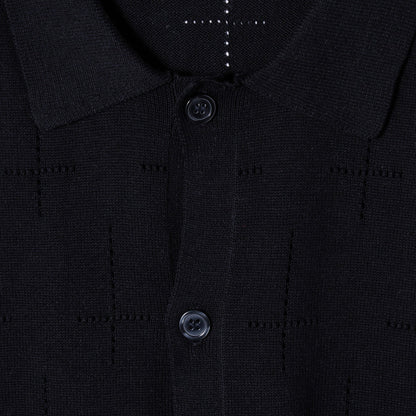 Hellrazor CROSS KNIT SHIRT ヘルレイザー クロス ニット シャツ 01126SS5501【メンズ ニットシャツ ポロシャツ コットン素材 26SS】