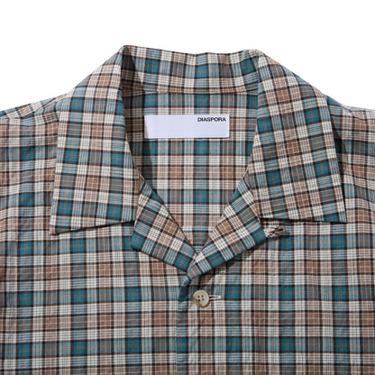 Diaspora skateboards Seersucker Montara Shirt ディアスポラ スケートボード シアサッカー モンタラ シャツ DSP-26SS-SH03【メンズ コットンポリエステル 速乾性 半袖 26SS】