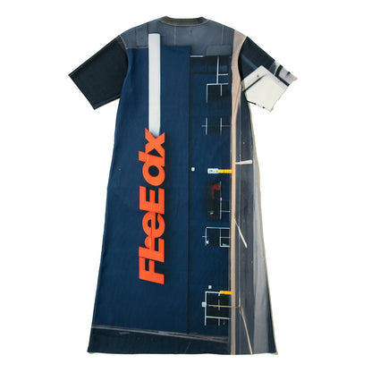 NON TOKYO PRINT RIB HALF SLEEVE ONE-PIECE ノントーキョー プリント リブ ハーフスリーブ ワンピース NON-26S-0321【レディース ポリエステル素材 速乾 半袖 26SS】