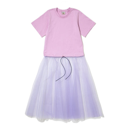 NON TOKYO GATHER TULLE ONEｰPIECE ノントーキョー ギャザー チュール ワンピース NON-26S-0335【レディース チュール 半袖 ワンピース 26SS】