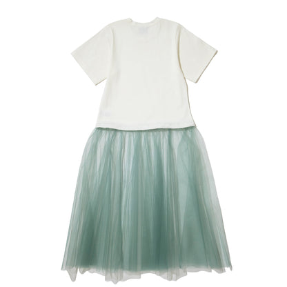 NON TOKYO GATHER TULLE ONEｰPIECE ノントーキョー ギャザー チュール ワンピース NON-26S-0335【レディース チュール 半袖 ワンピース 26SS】