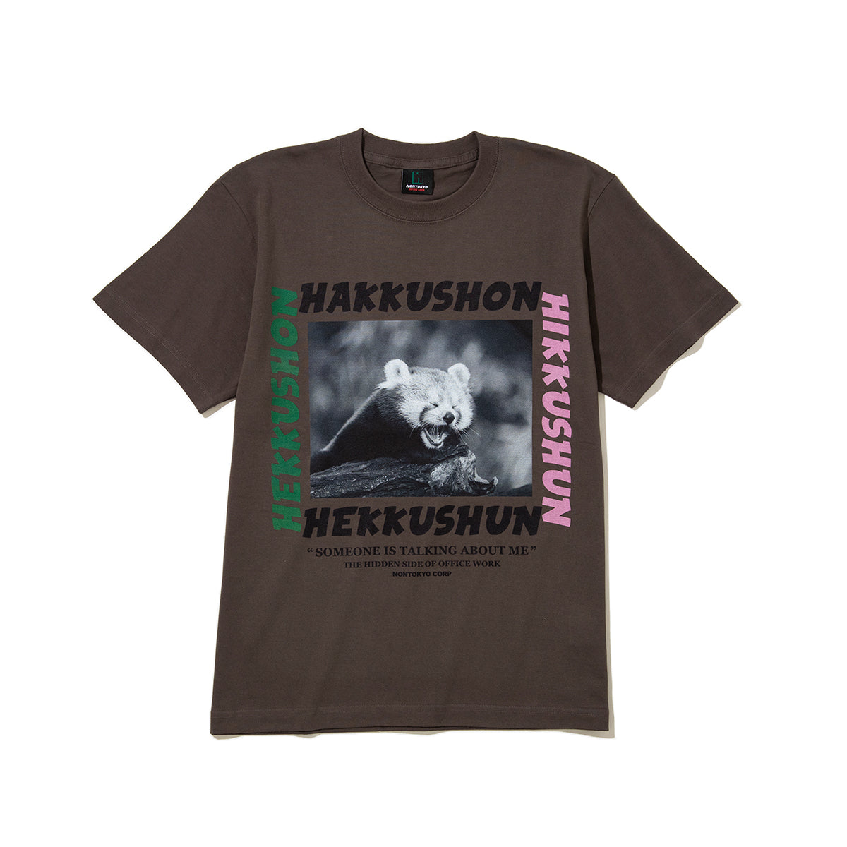 NON TOKYO RACCOON PRINT T-SHIRT ノントーキョー ラクーン プリント ティーシャツ NON-26S-0338【レディース 半袖 グラフィック 肌触り 26SS】