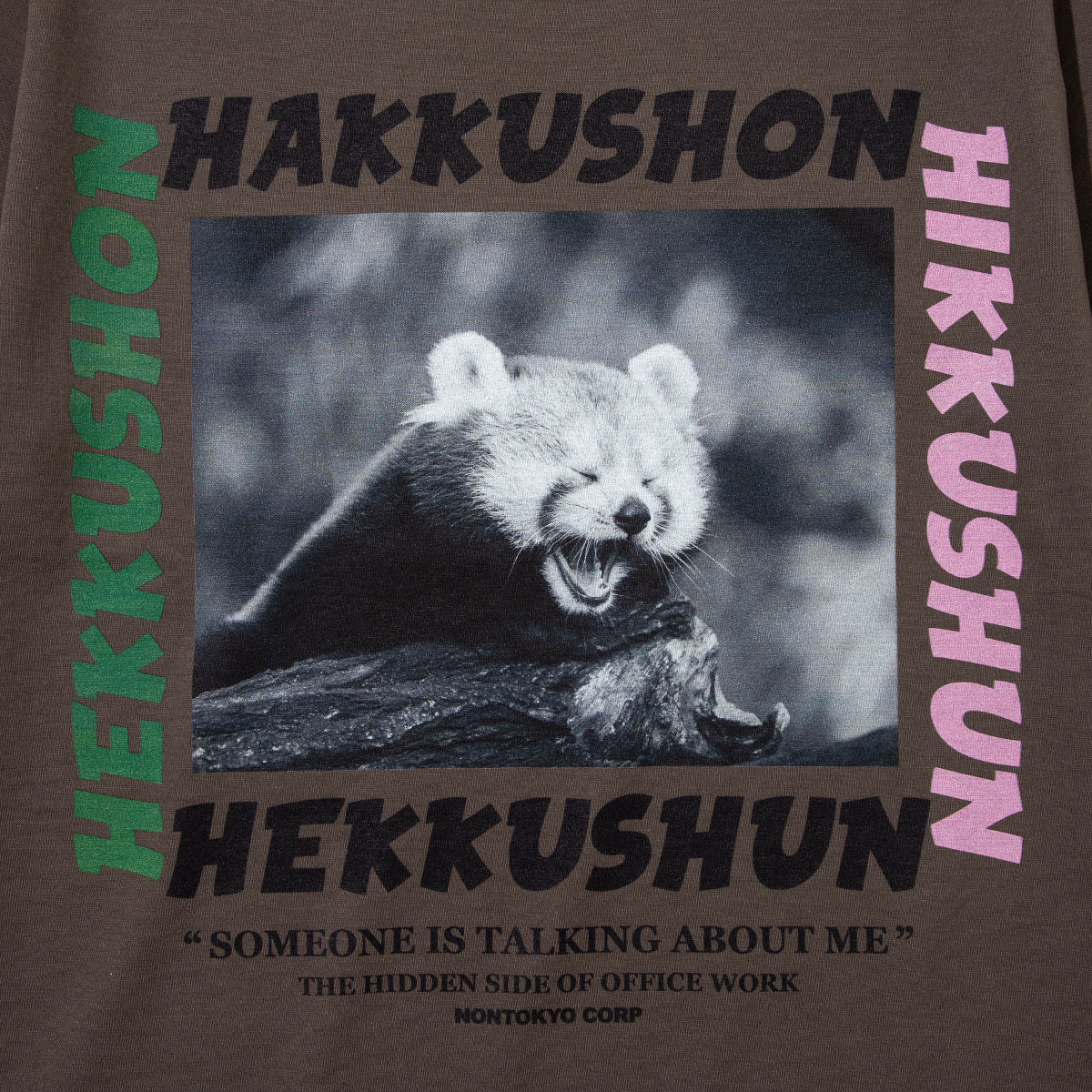 NON TOKYO RACCOON PRINT T-SHIRT ノントーキョー ラクーン プリント ティーシャツ NON-26S-0338【レディース 半袖 グラフィック 肌触り 26SS】