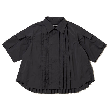 NON TOKYO PIN TUCK TECH SHIRT ノントーキョー ピンタック テックシャツ NON-26S-0403【レディース ポリエステル素材 半袖 プリーツ 26SS】