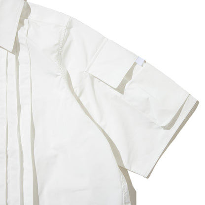 NON TOKYO PIN TUCK TECH SHIRT ノントーキョー ピンタック テックシャツ NON-26S-0403【レディース ポリエステル素材 半袖 プリーツ 26SS】