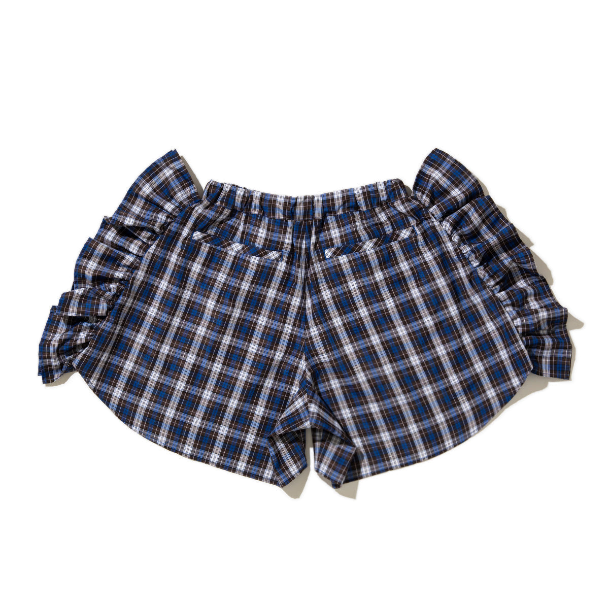 NON TOKYO CHECK FRILL TRUCK SHORTS ノントーキョー チェック フリル トラック ショーツ NON-26S-0409【レディース チェック柄 ポリエステル素材 コットン素材 26SS】