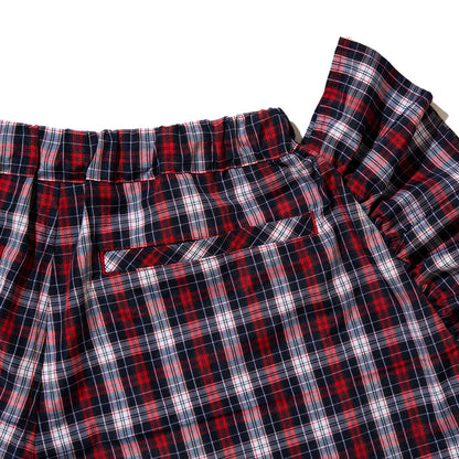 NON TOKYO CHECK FRILL TRUCK SHORTS ノントーキョー チェック フリル トラック ショーツ NON-26S-0409【レディース チェック柄 ポリエステル素材 コットン素材 26SS】